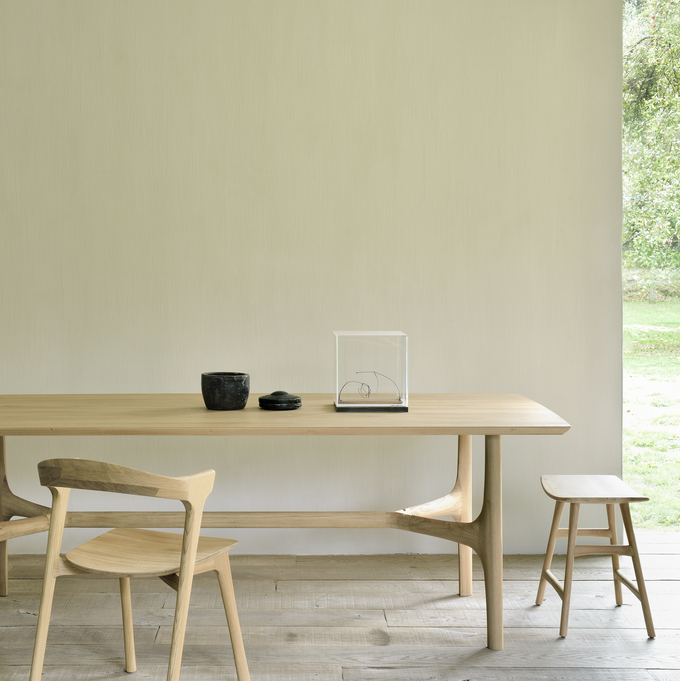 Chaise de salle à manger moderne en chêne pour salle à manger