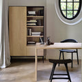 Meuble de rangement chêne Oak Oak avec rangement pour le bureau