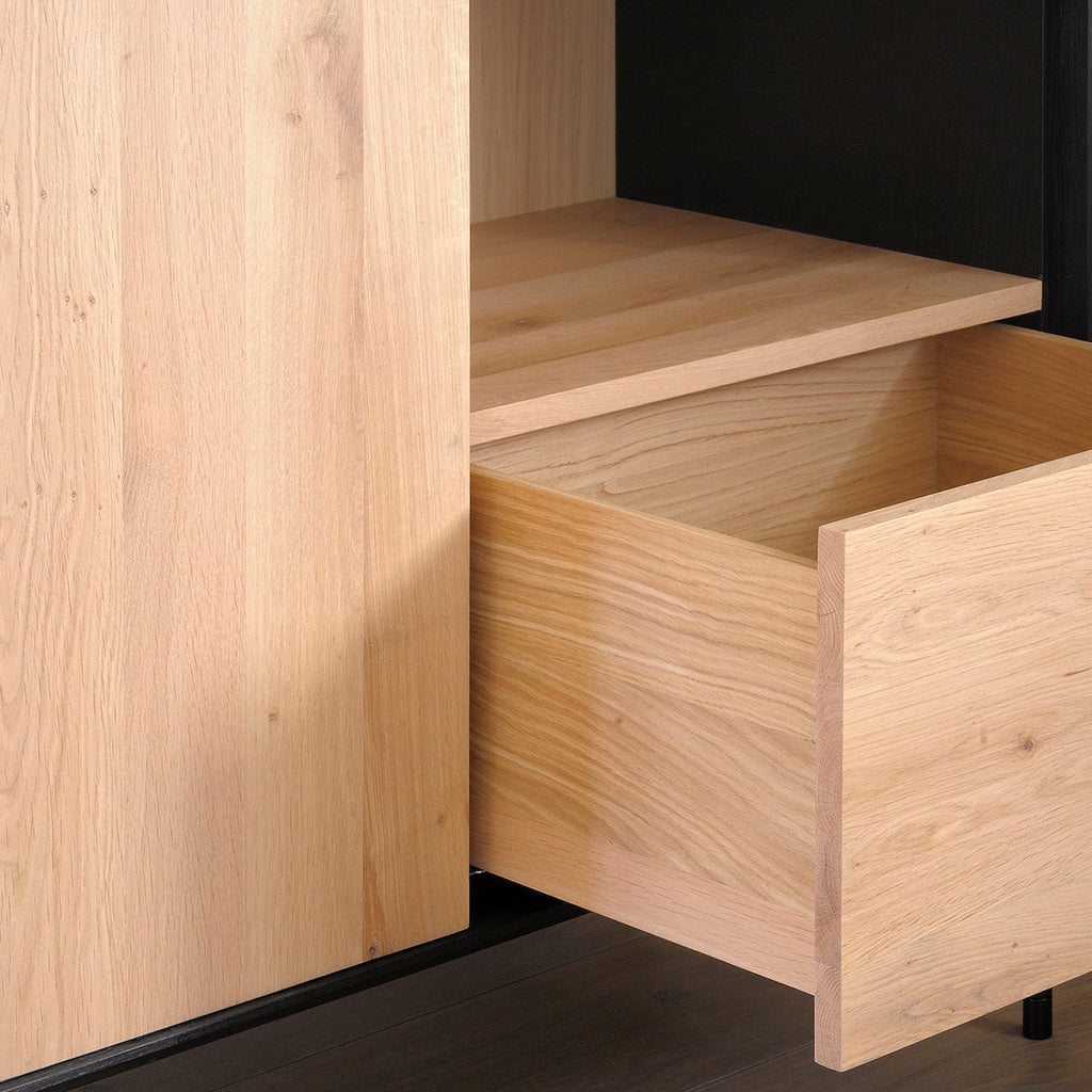 Meuble de rangement chêne Oak Oak avec rangement pour le bureau