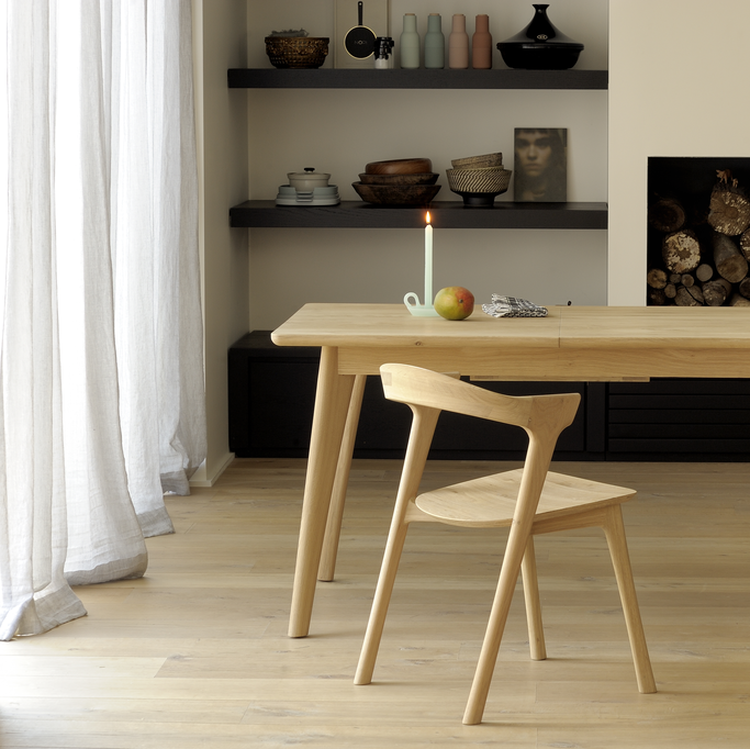 Chaise de salle à manger moderne en chêne pour salle à manger