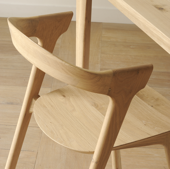 Chaise de salle à manger moderne en chêne pour salle à manger