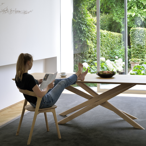 Chaise de salle à manger moderne en chêne pour salle à manger