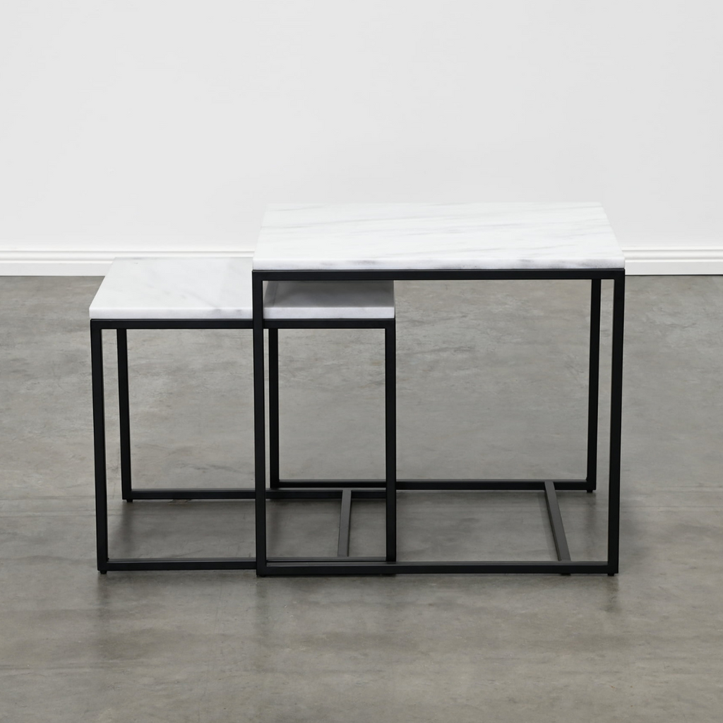 Table d'appoint en marbre blanc