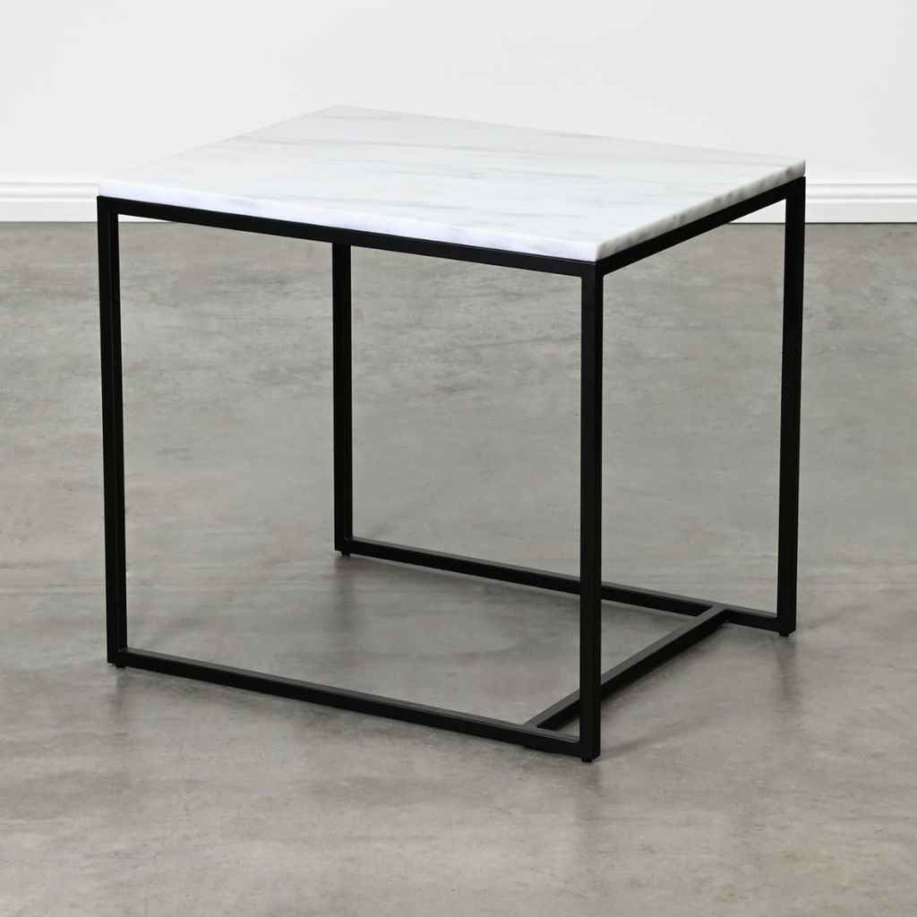 Table d'appoint en marbre blanc