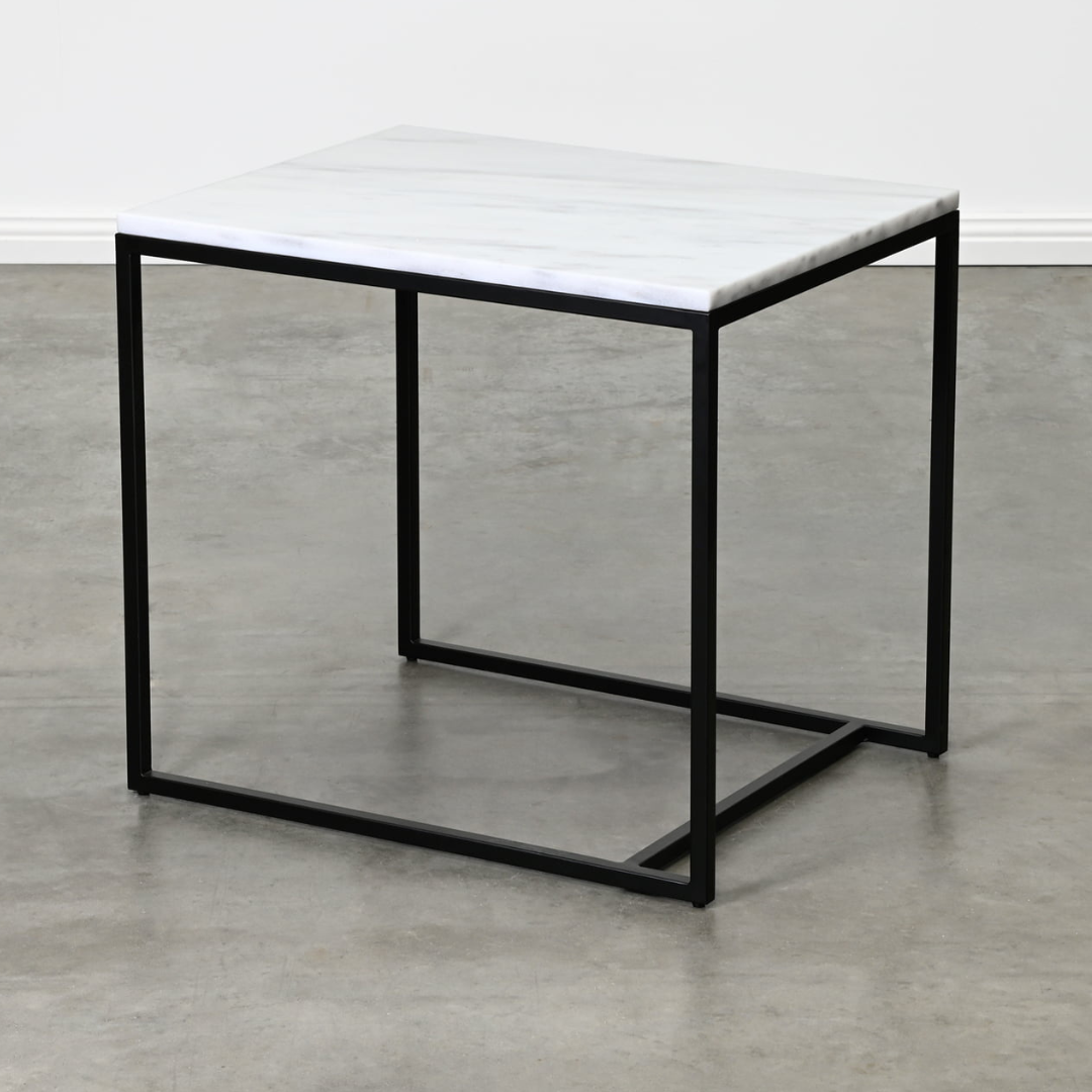 Table d'appoint en marbre blanc