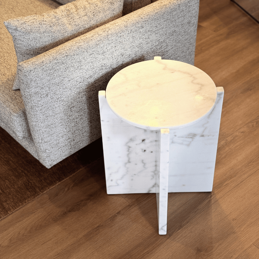 Table d'appoint en marbre naturel