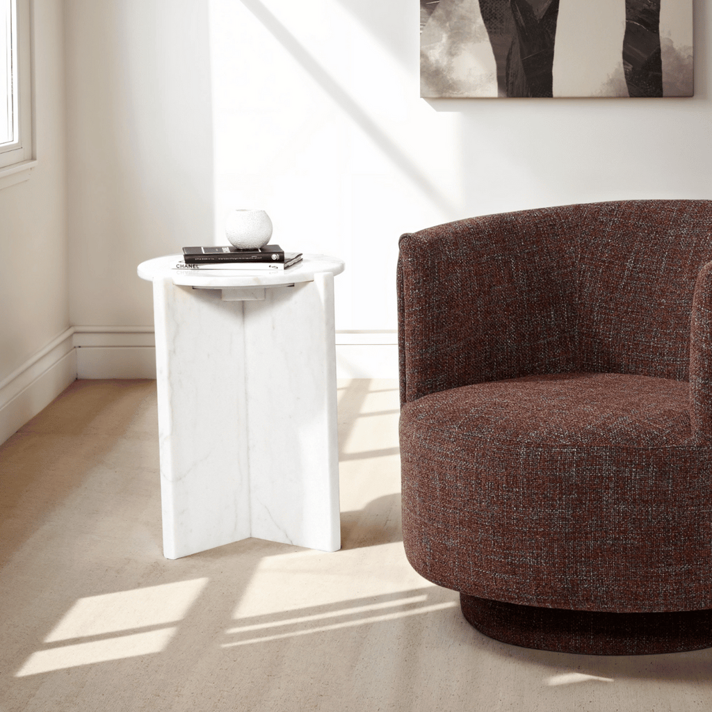 Table d'appoint en marbre naturel