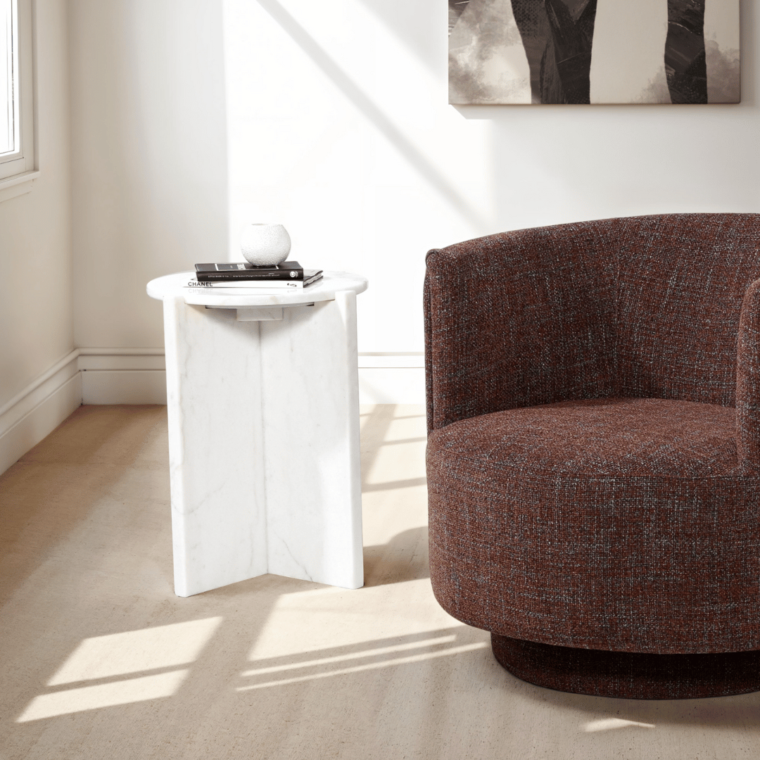 Table d'appoint en marbre naturel