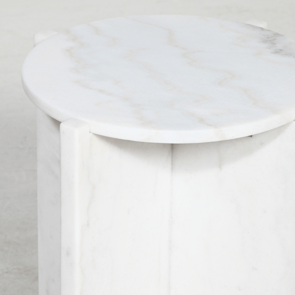 Table d'appoint en marbre naturel