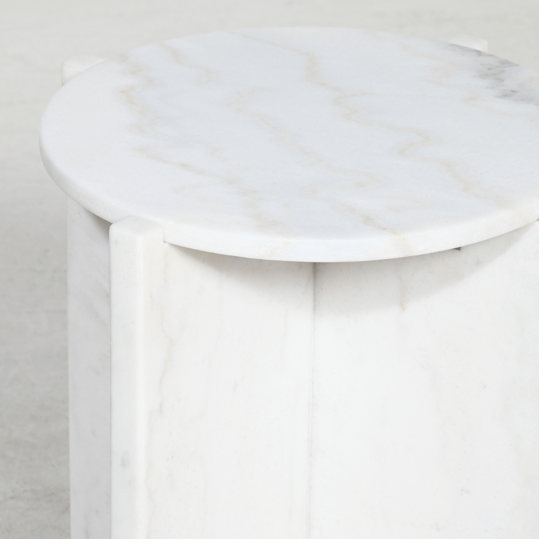Table d'appoint en marbre naturel