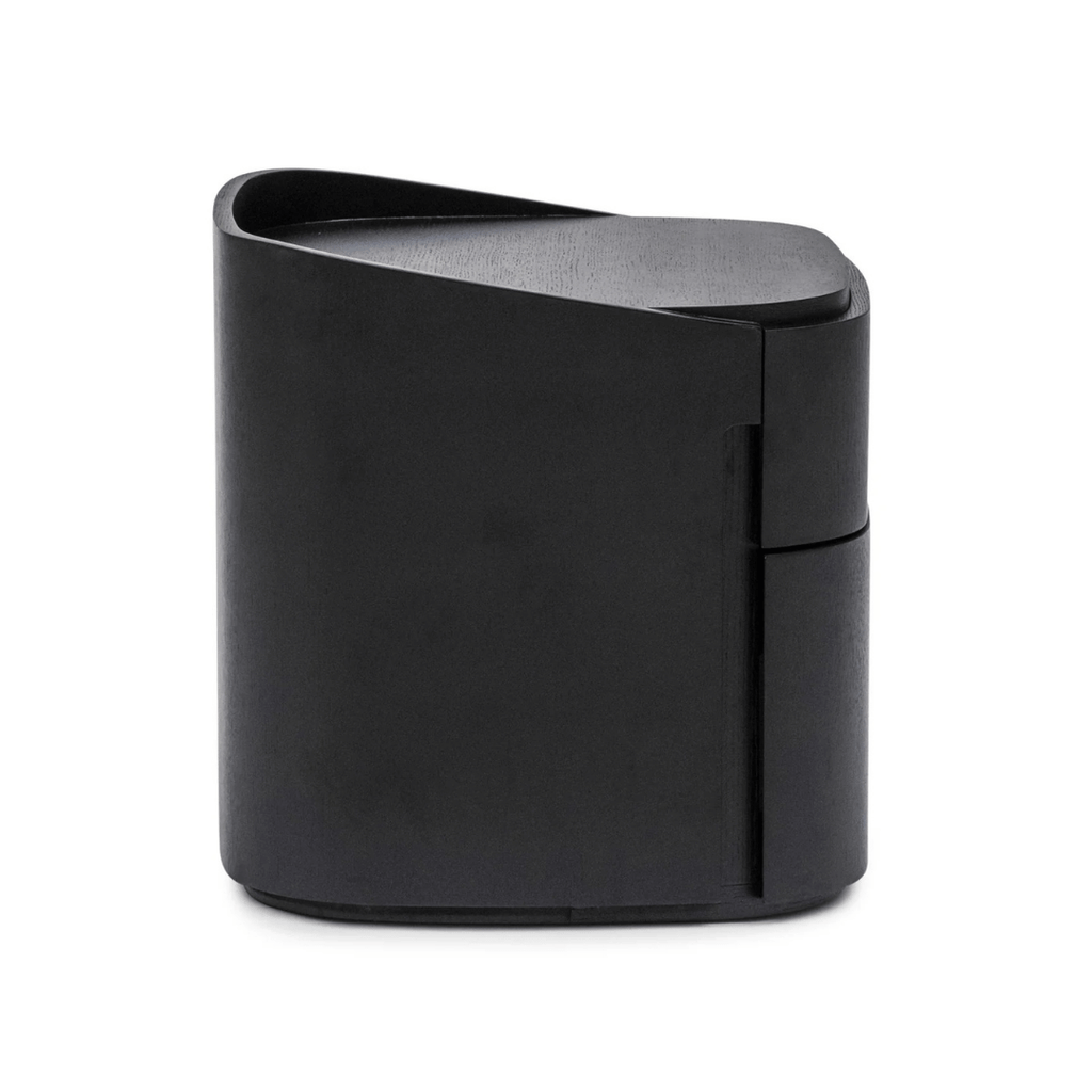 Table de chevet moderne en chêne noir avec fermeture amortie pour chambre à coucher