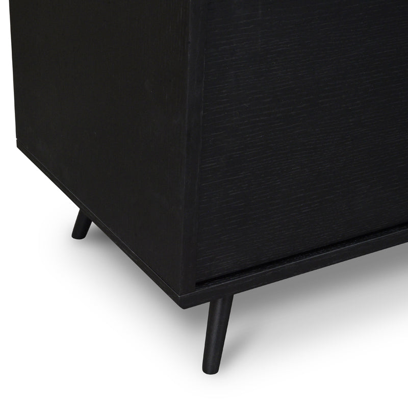 Meuble TV en noyer noir et chêne moderne pour salon