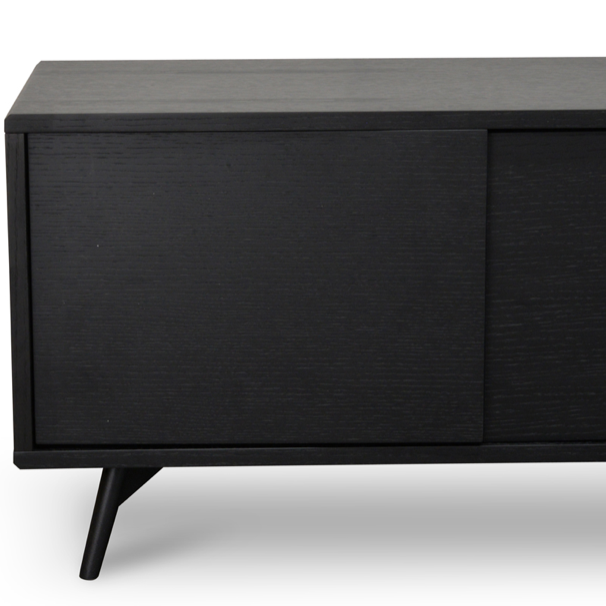 Meuble TV en noyer noir et chêne moderne pour salon