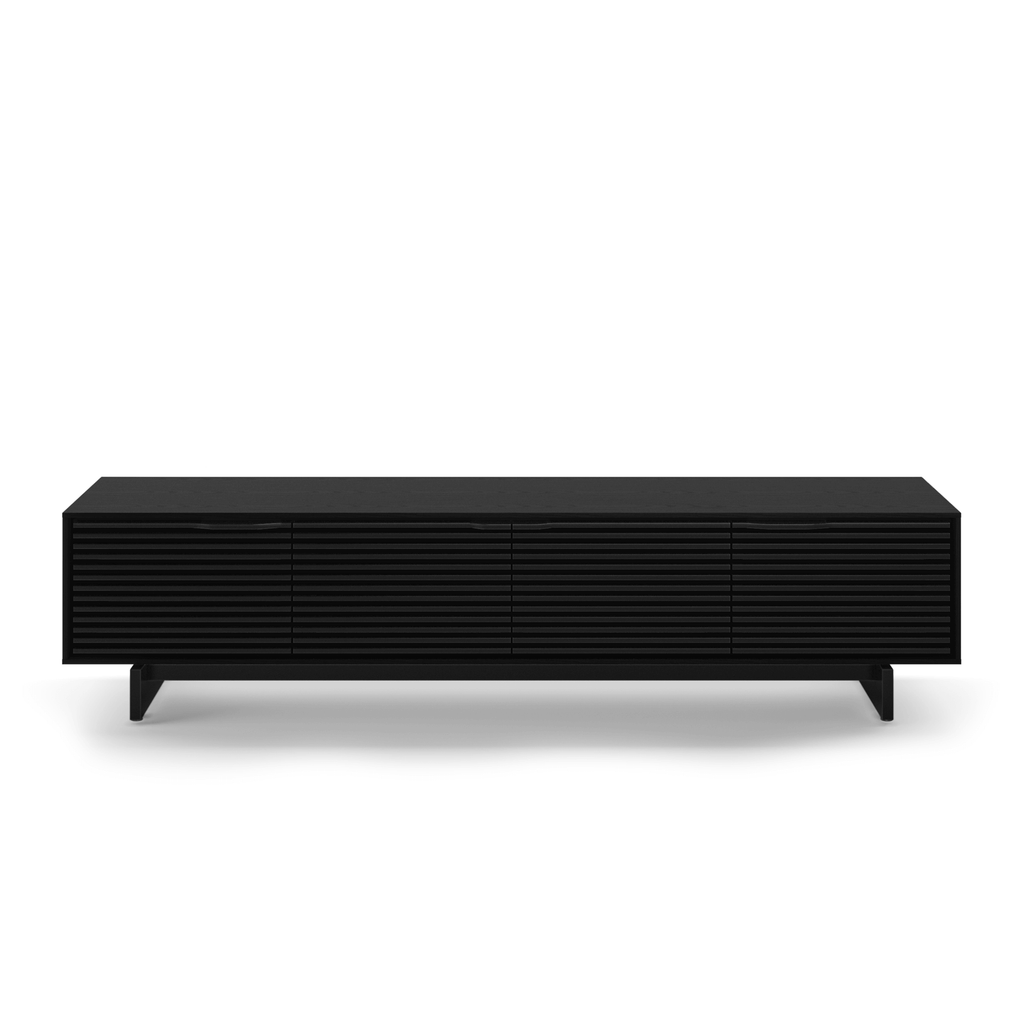 Meuble TV moderne en frêne ébénisé pour salon