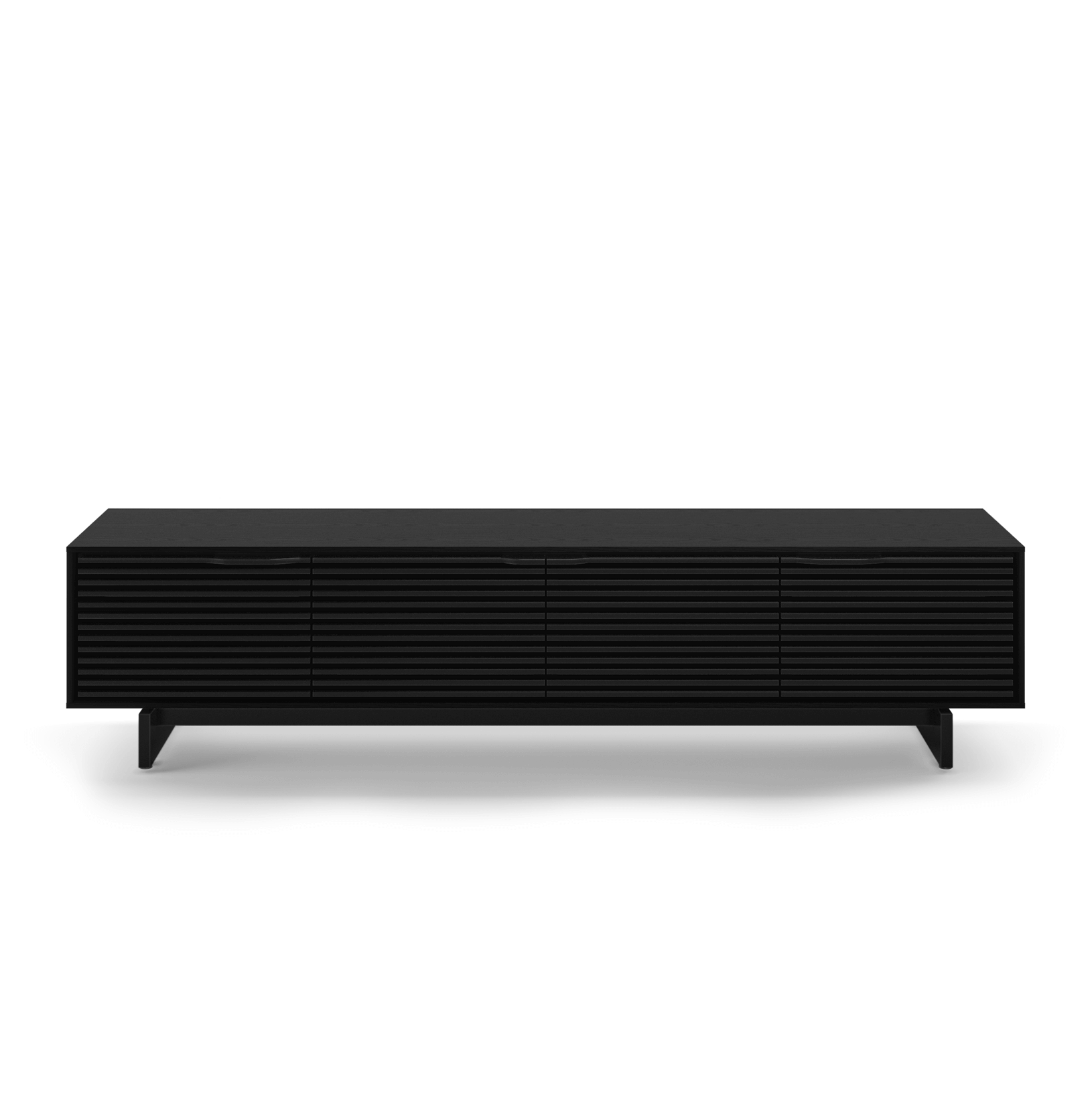Meuble TV moderne en frêne ébénisé pour salon