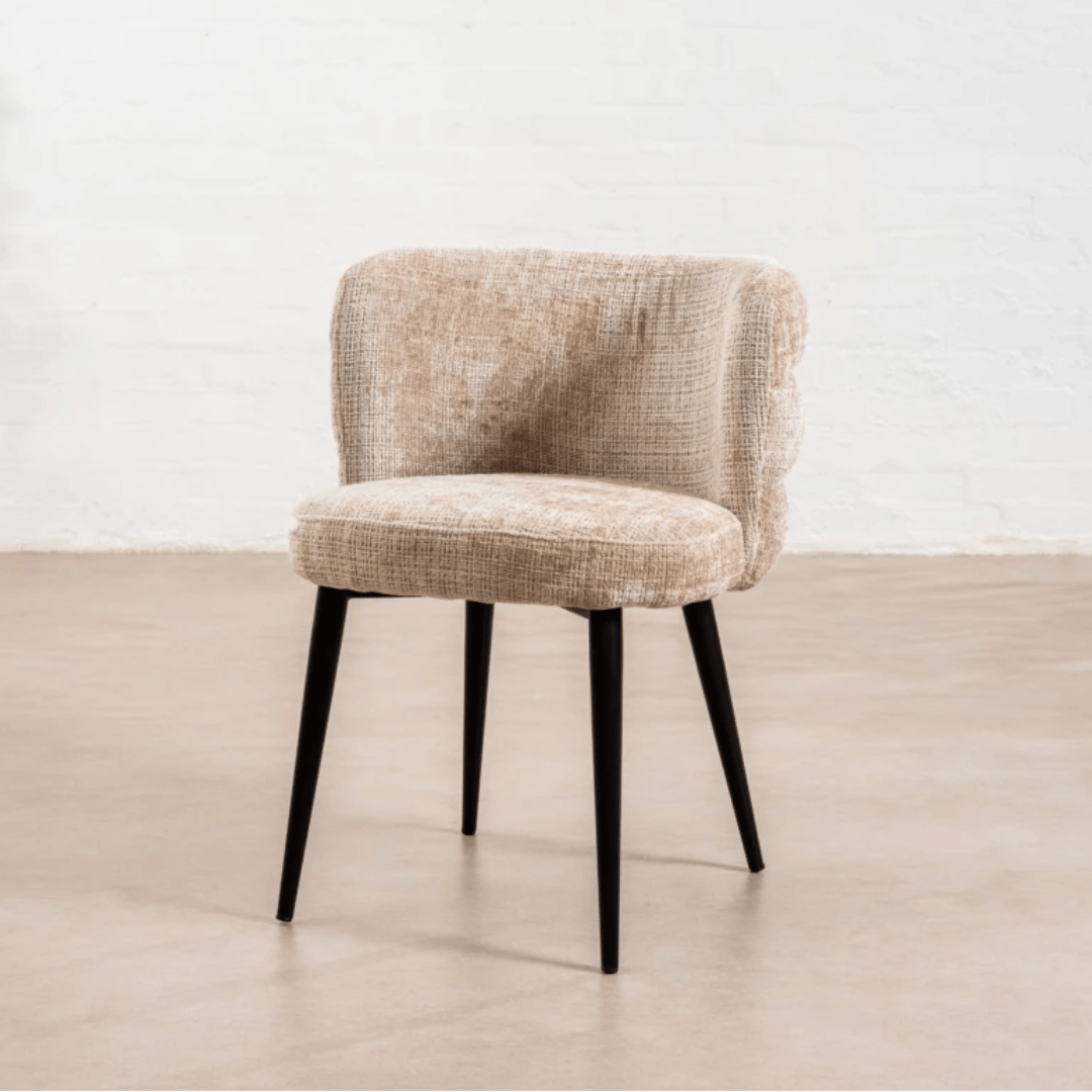 Chaise de salle à manger en chenille ergonomique pour salle à manger