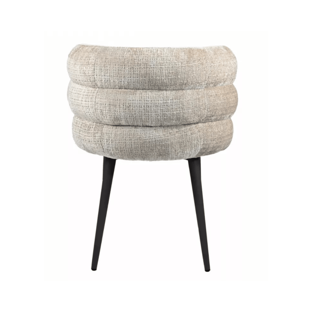 Chaise de salle à manger en chenille ergonomique pour salle à manger