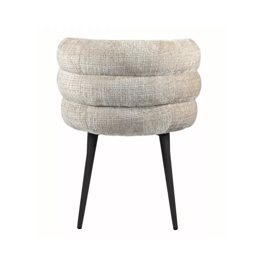 Chaise de salle à manger en chenille ergonomique pour salle à manger