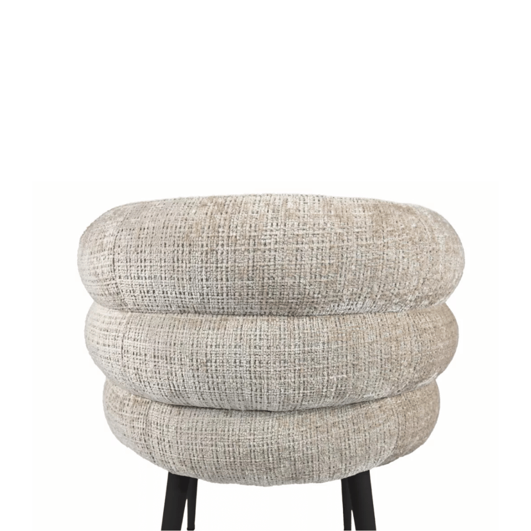 Chaise de salle à manger en chenille ergonomique pour salle à manger