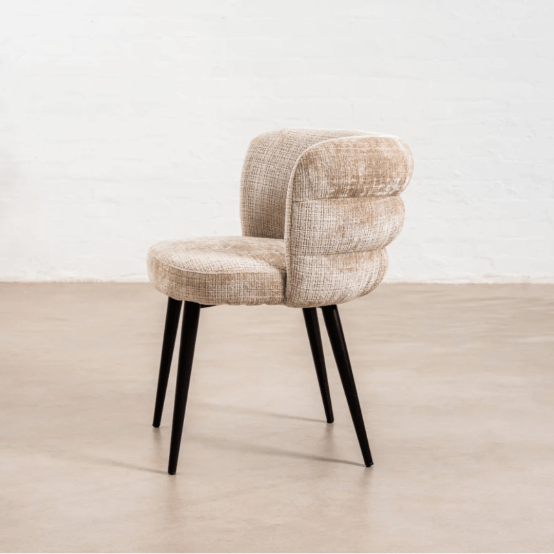 Chaise de salle à manger en chenille ergonomique pour salle à manger