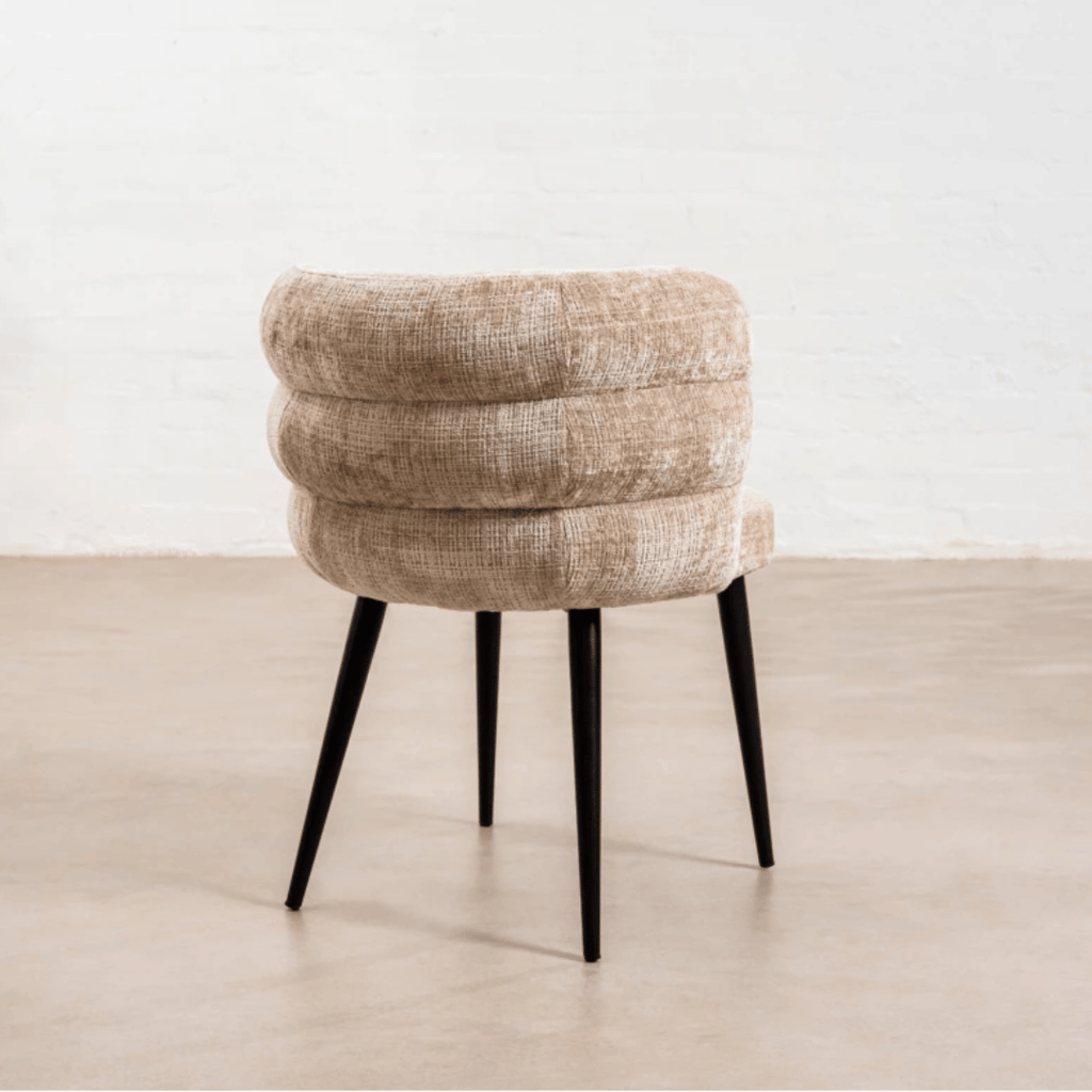 Chaise de salle à manger en chenille ergonomique pour salle à manger