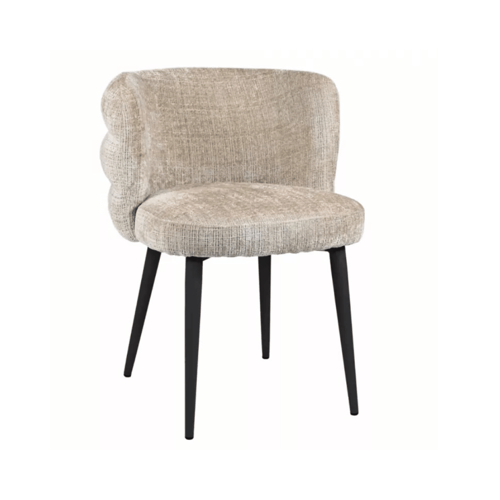 Chaise de salle à manger en chenille ergonomique pour salle à manger