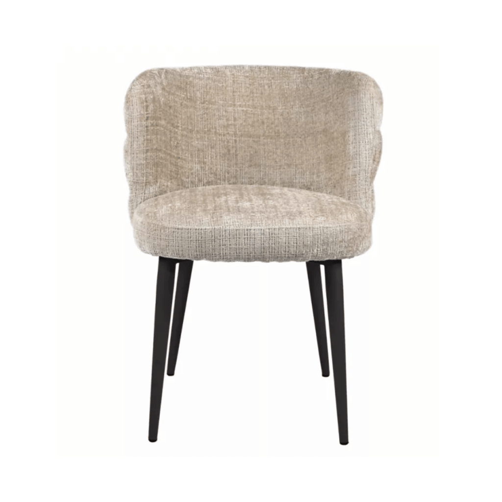 Chaise de salle à manger en chenille ergonomique pour salle à manger