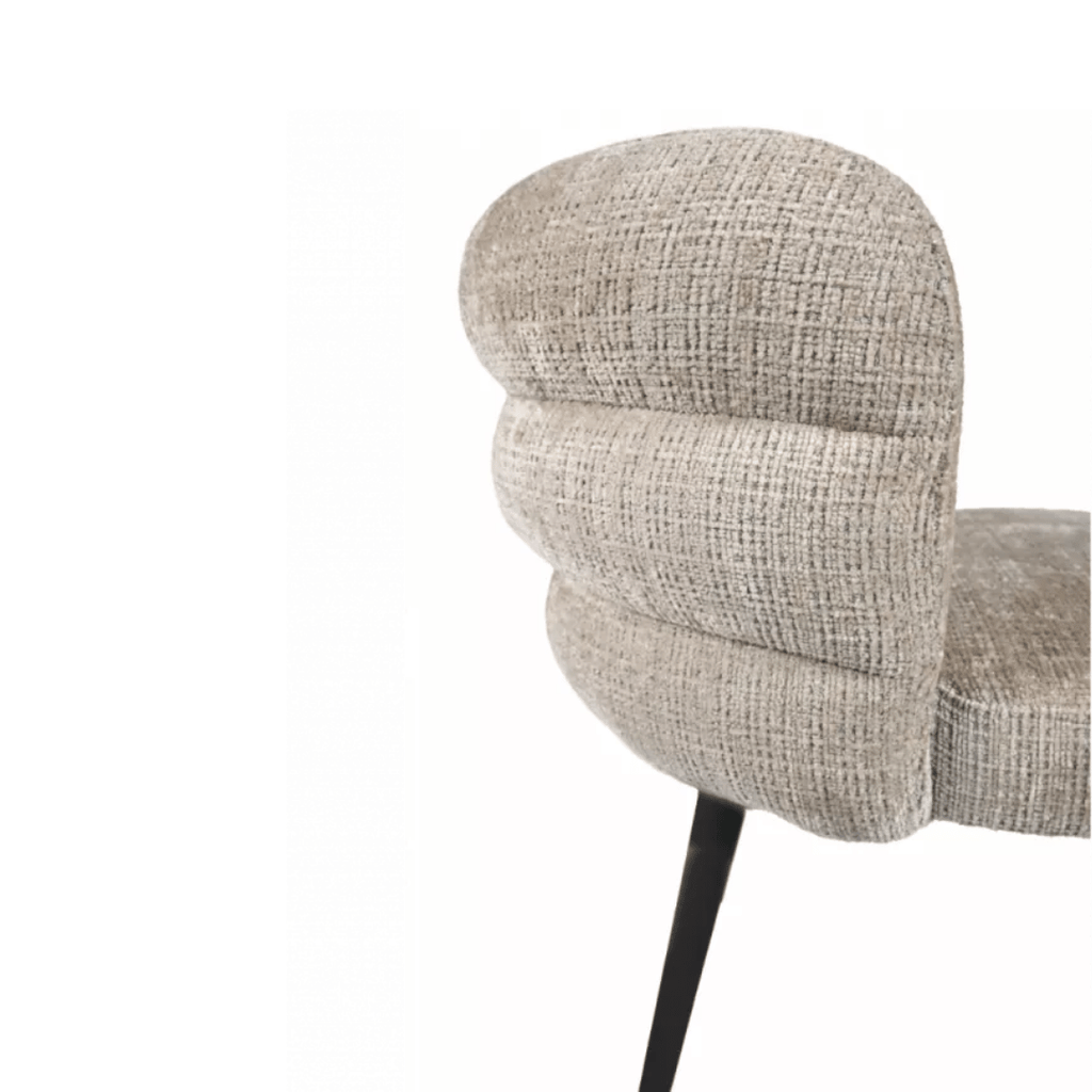 Chaise de salle à manger en chenille ergonomique pour salle à manger