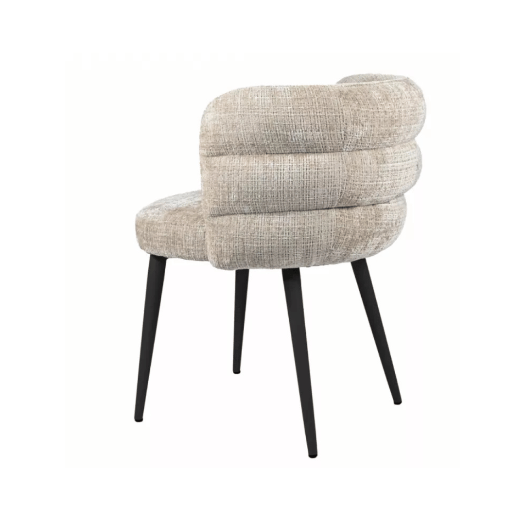 Chaise de salle à manger en chenille ergonomique pour salle à manger