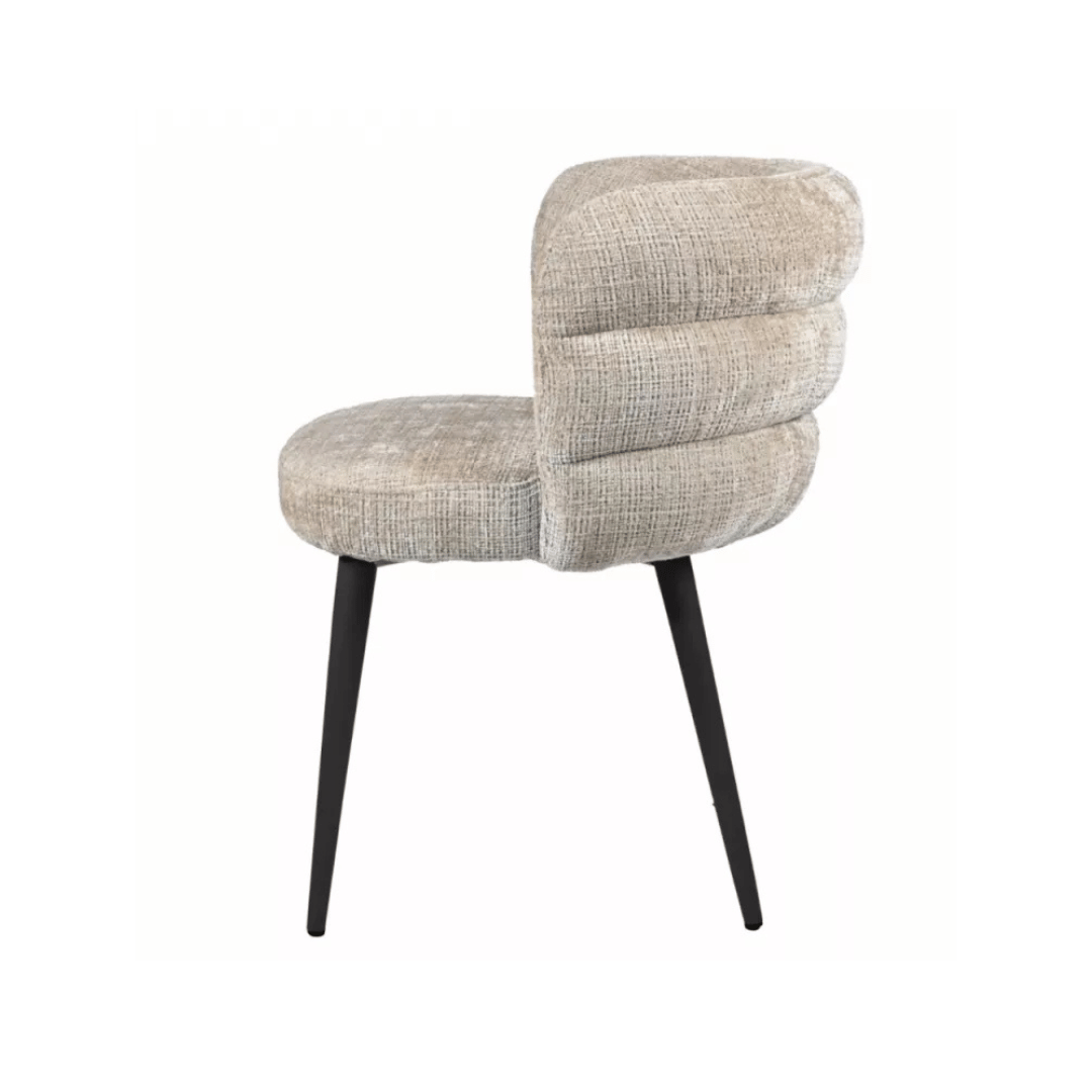 Chaise de salle à manger en chenille ergonomique pour salle à manger