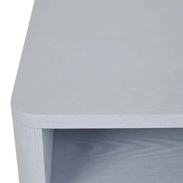 Table de chevet moderne en frêne bleu pour chambre à coucher