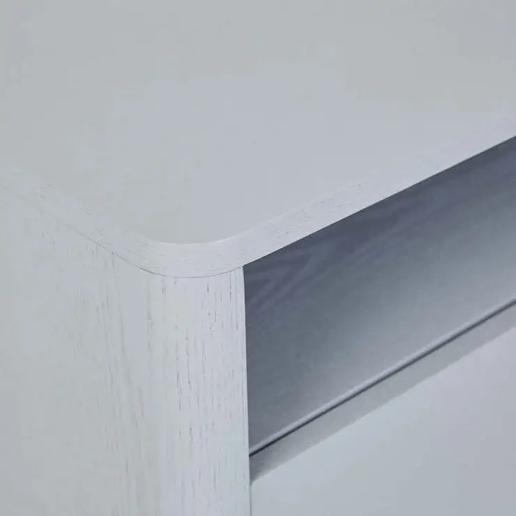 Table de chevet moderne en frêne bleu pour chambre à coucher