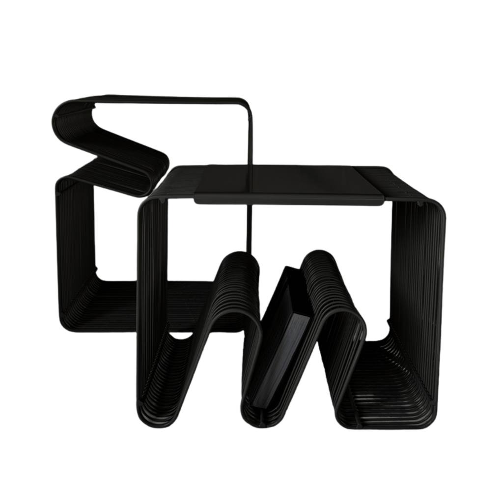 Table d'appoint en métal noir