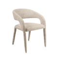 Chaise de salle à manger minimaliste en tissu beige