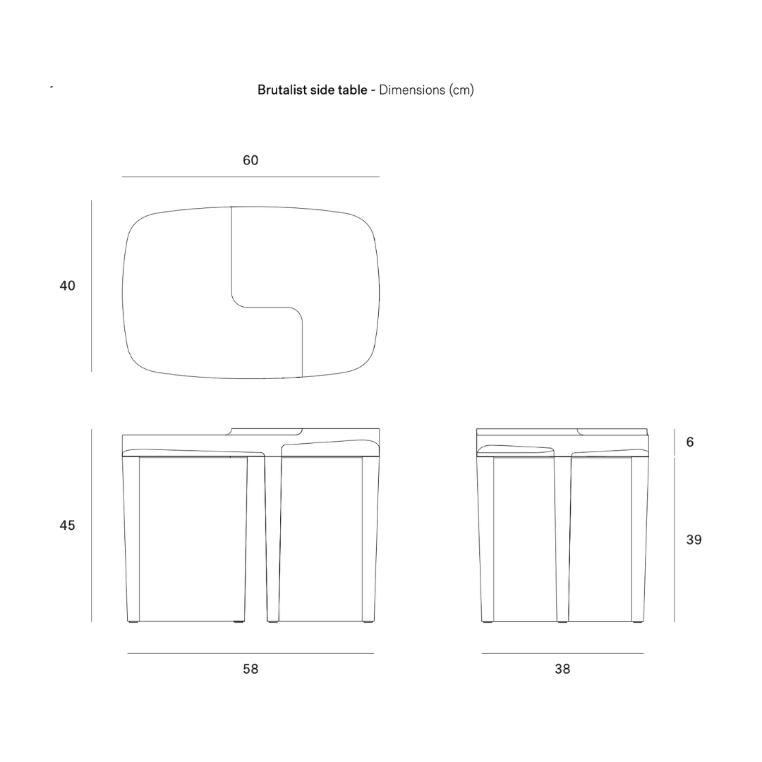 Table d'appoint en bois brun du milieu du siècle