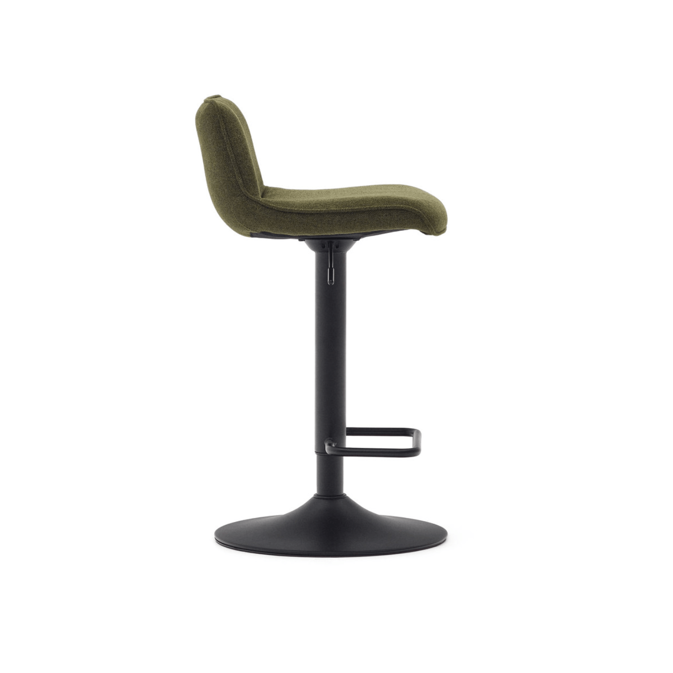 Tabouret de bar vert avec revêtement en tissu pour cuisine