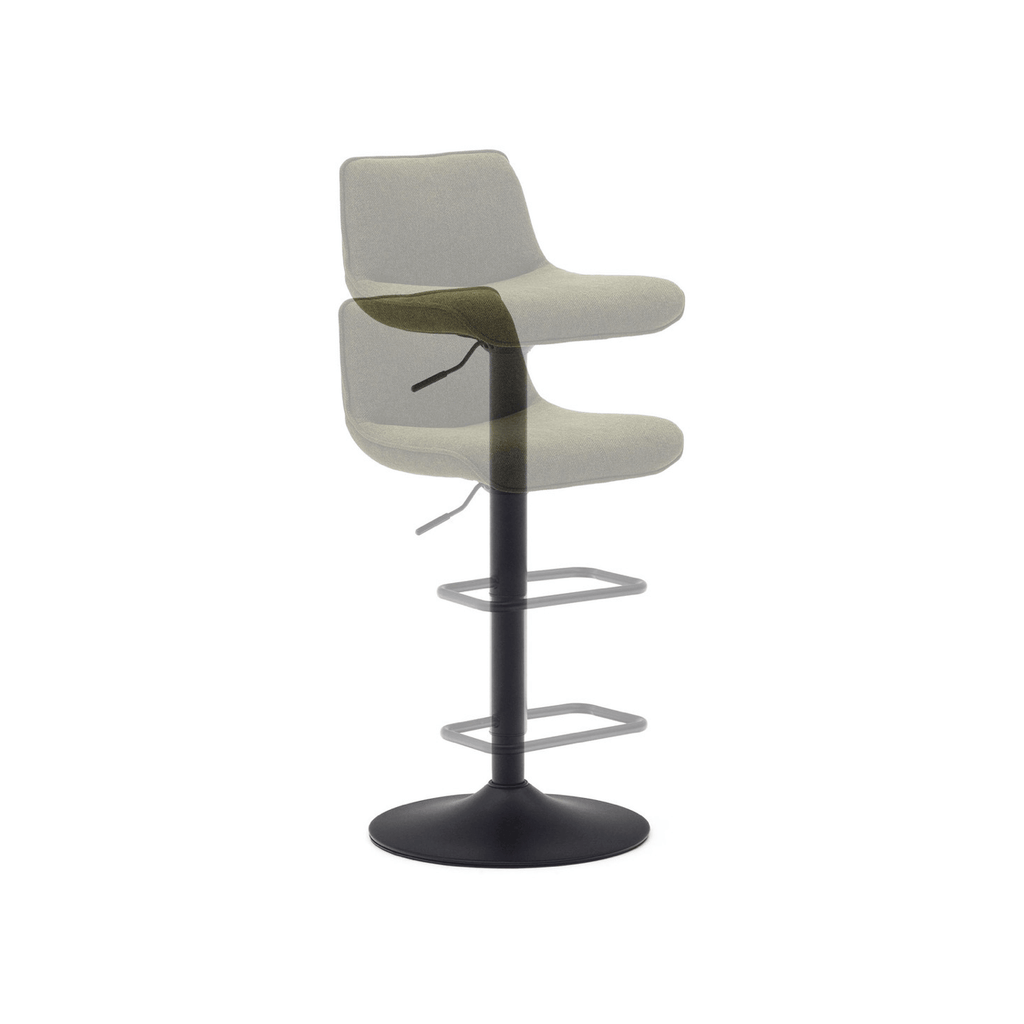 Tabouret de bar vert avec revêtement en tissu pour cuisine