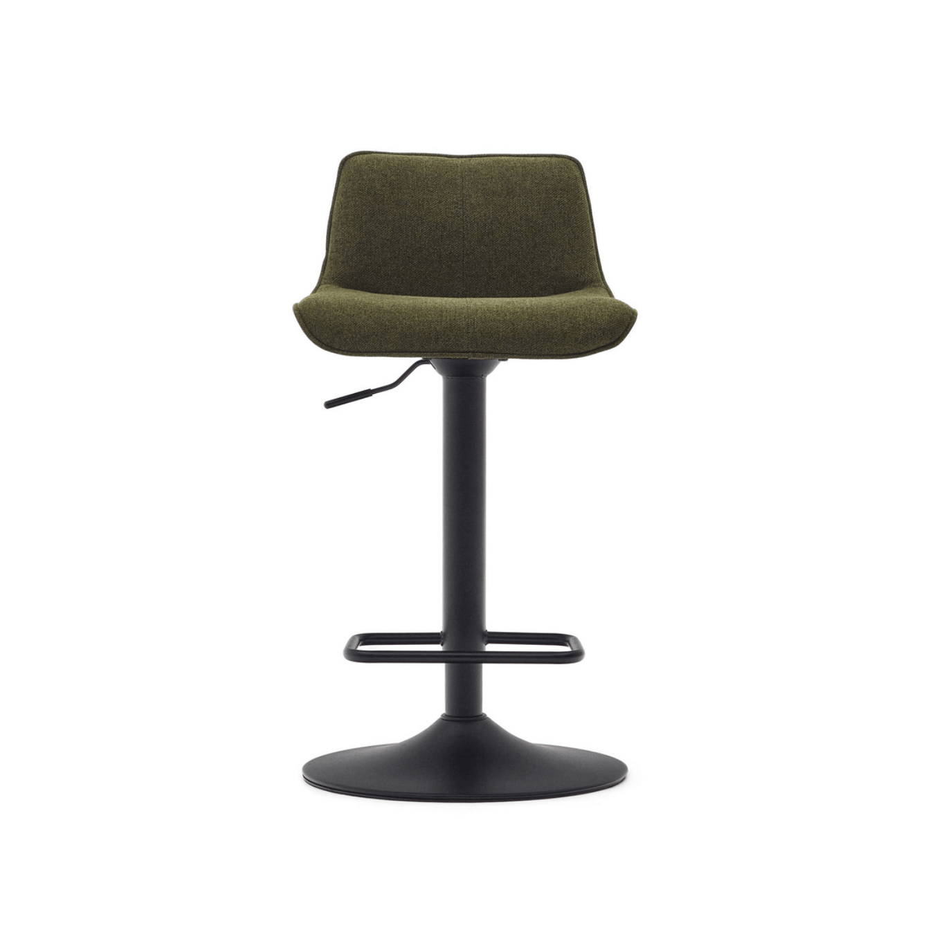 Tabouret de bar vert avec revêtement en tissu pour cuisine