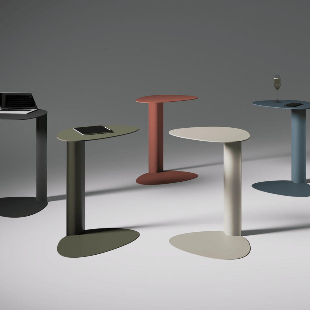 Table d'appoint en acier beige