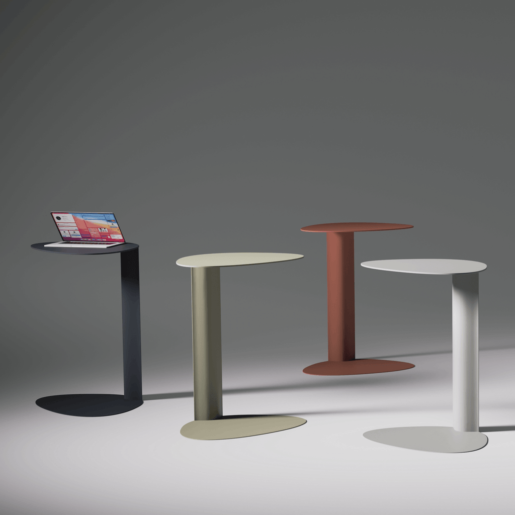 Table d'appoint latérale en acier vert
