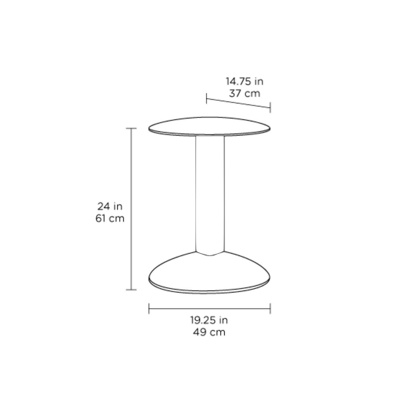 Table d'appoint en acier