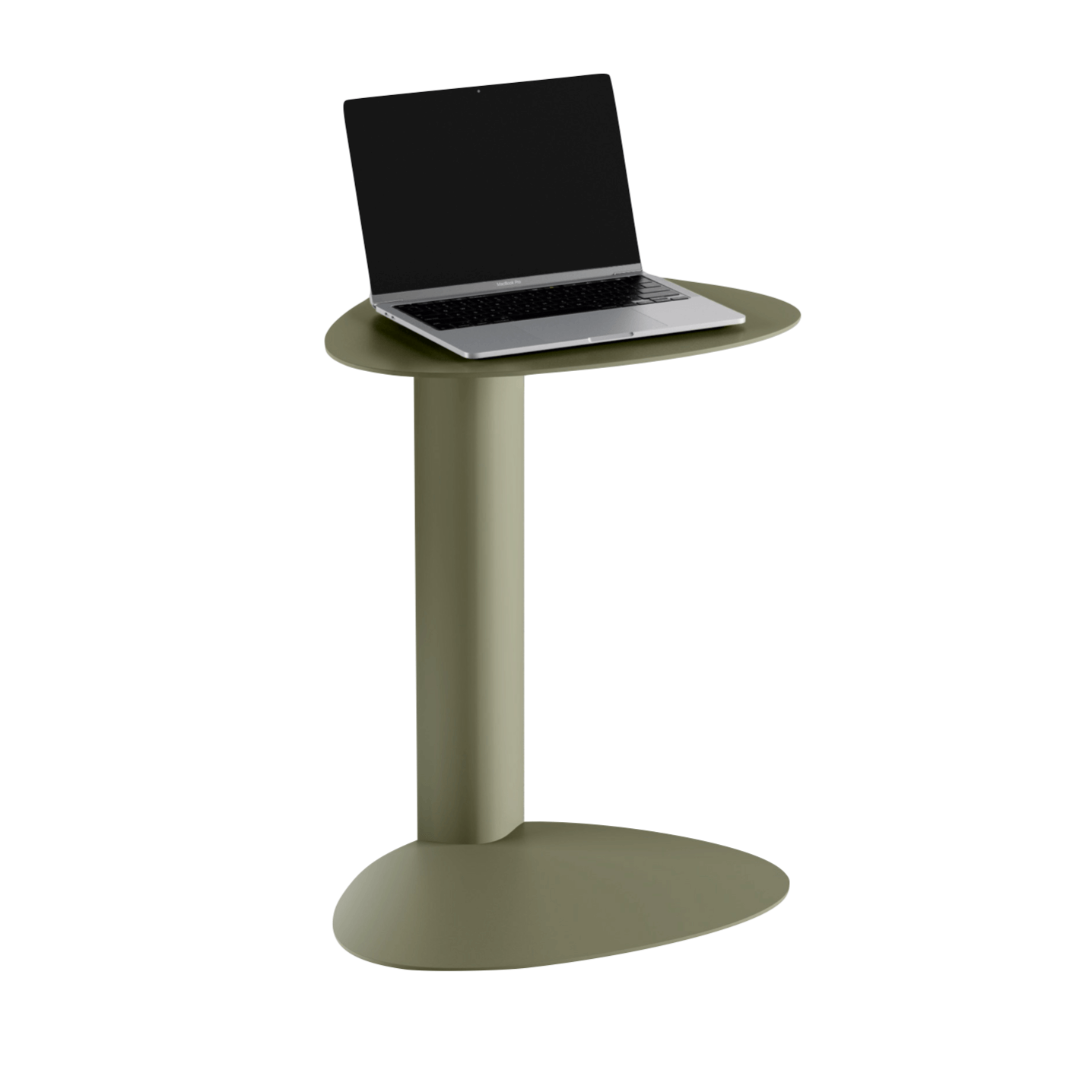 Table d'appoint latérale en acier vert