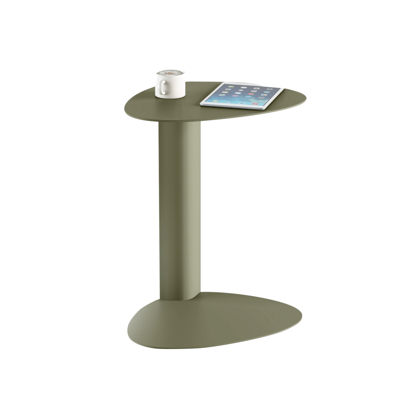 Table d'appoint latérale en acier vert