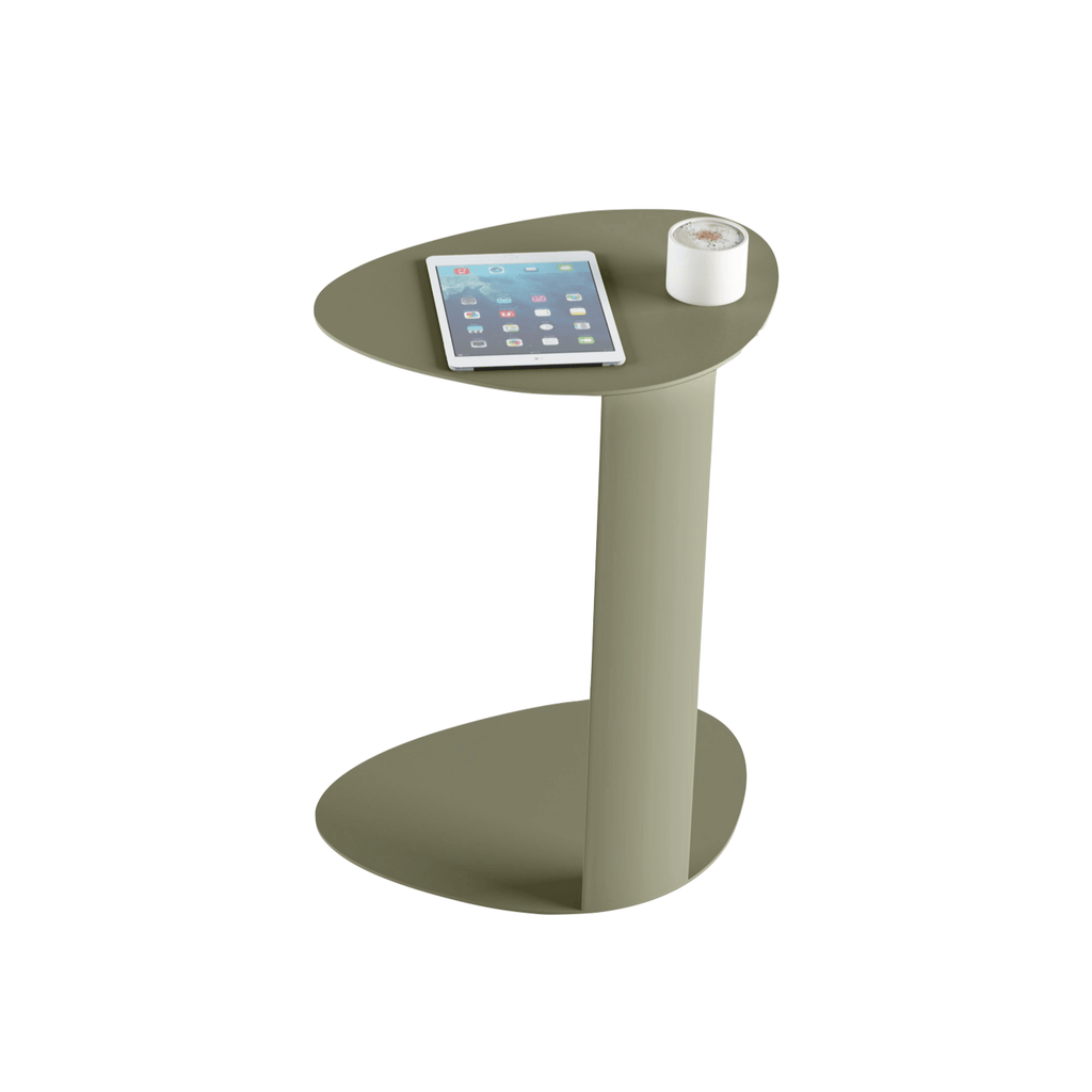 Table d'appoint latérale en acier vert