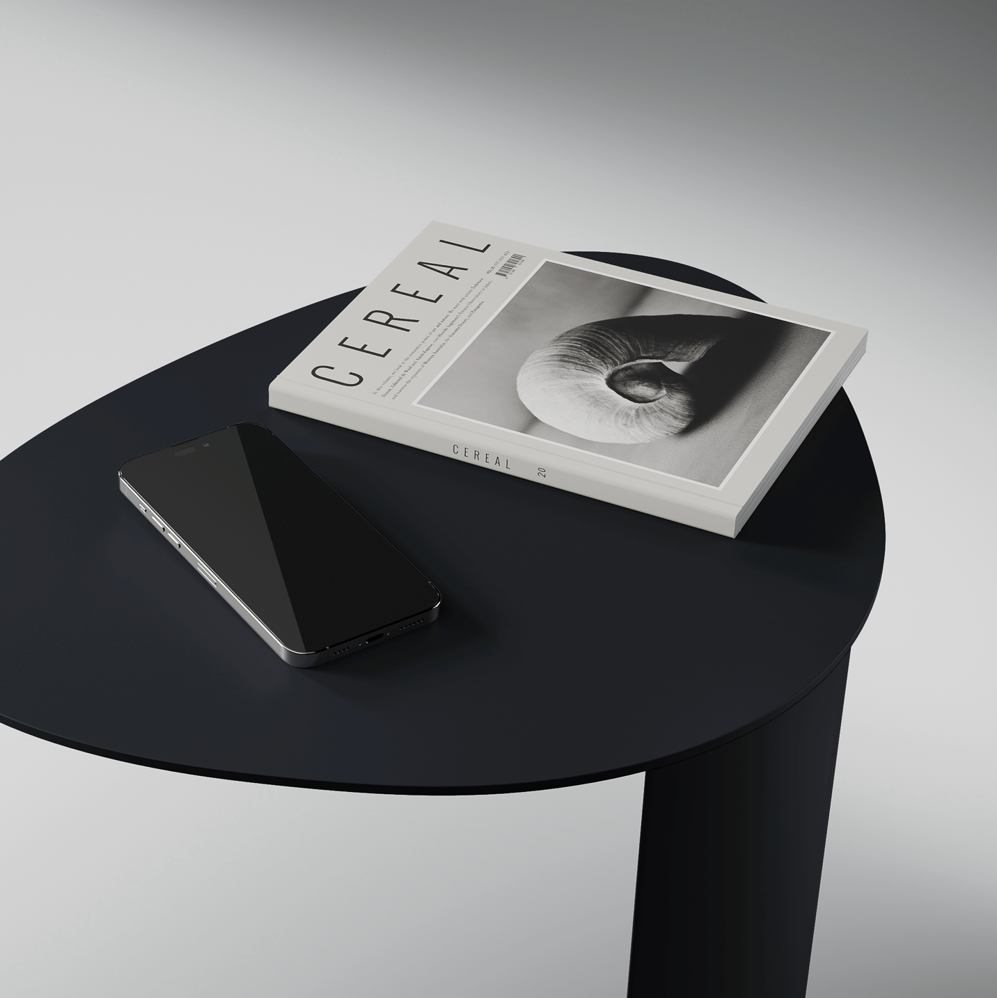 Table d'appoint en acier noir