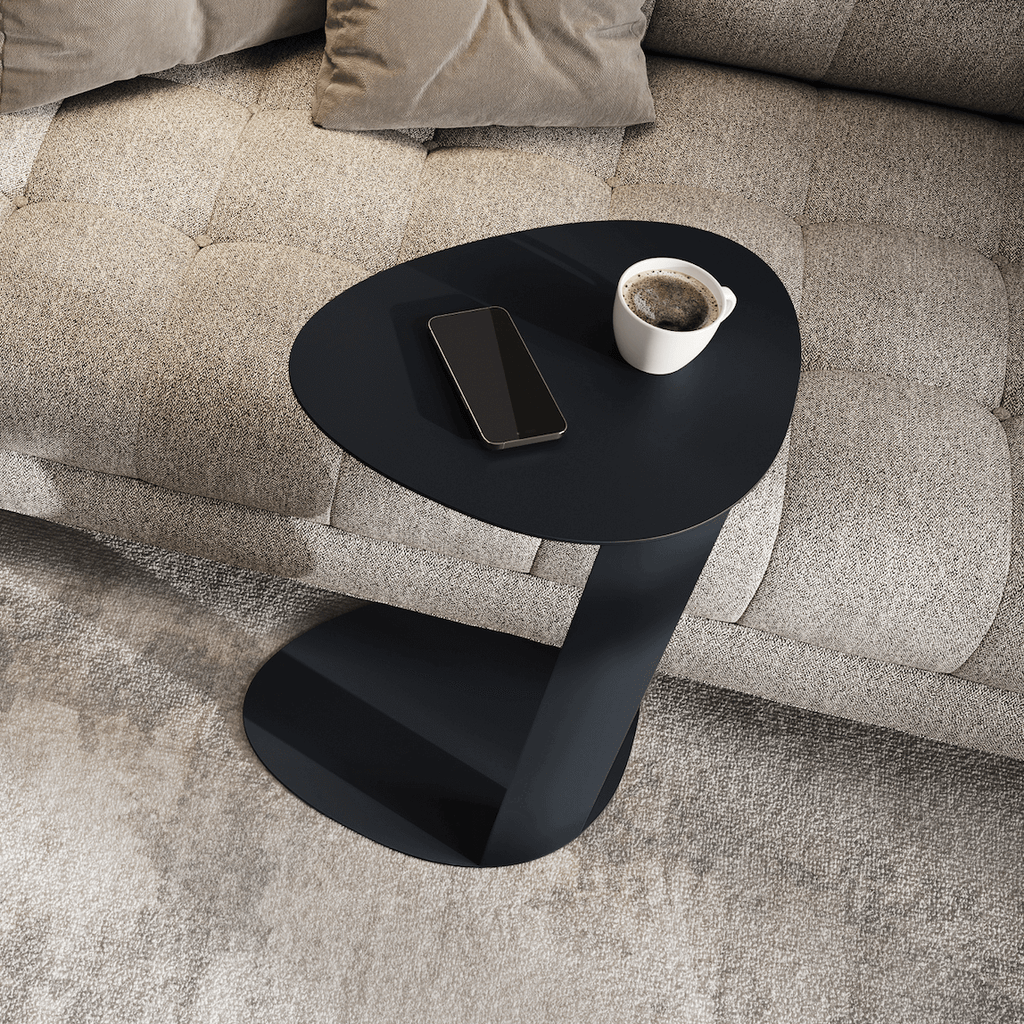 Table d'appoint en acier noir