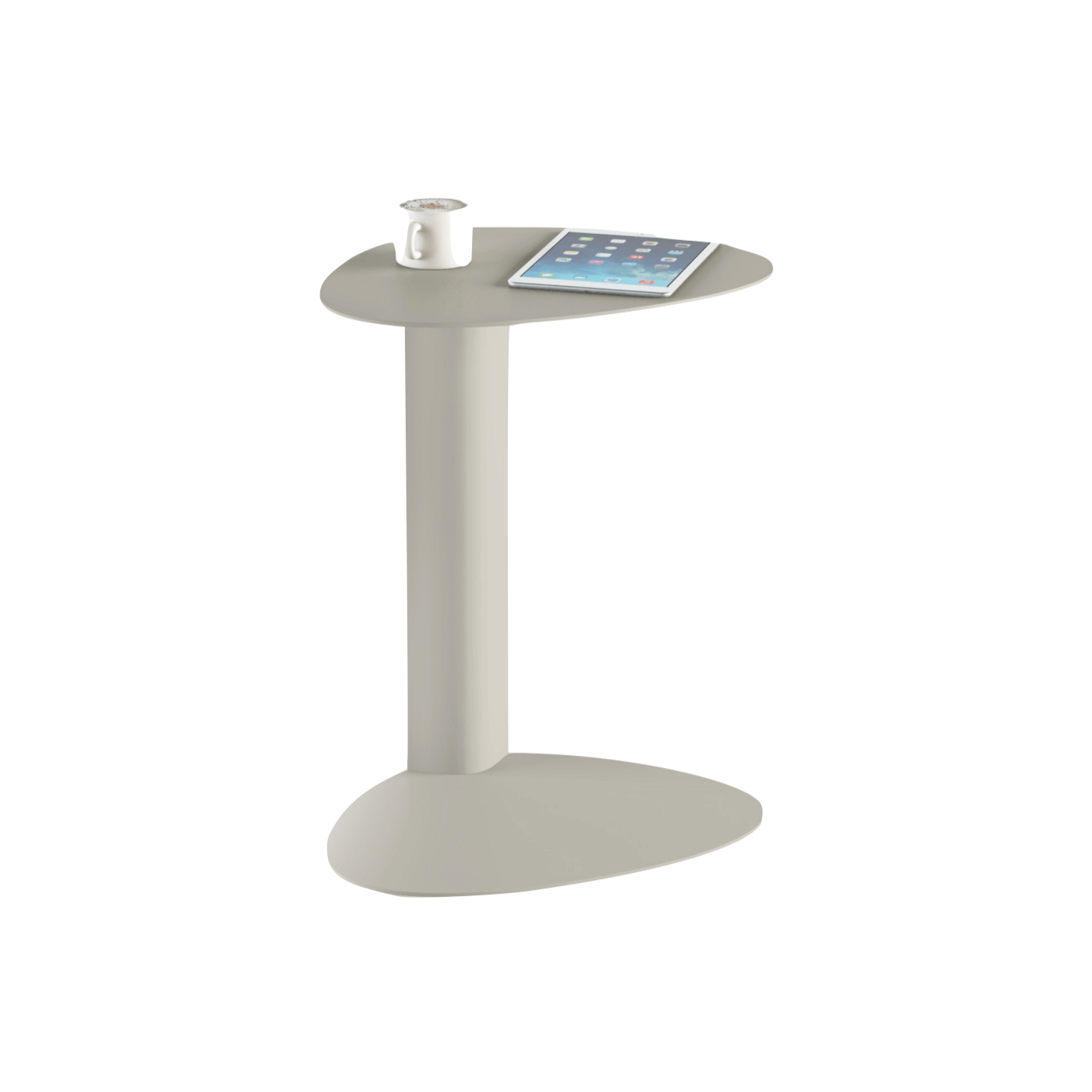 Table d'appoint en acier beige