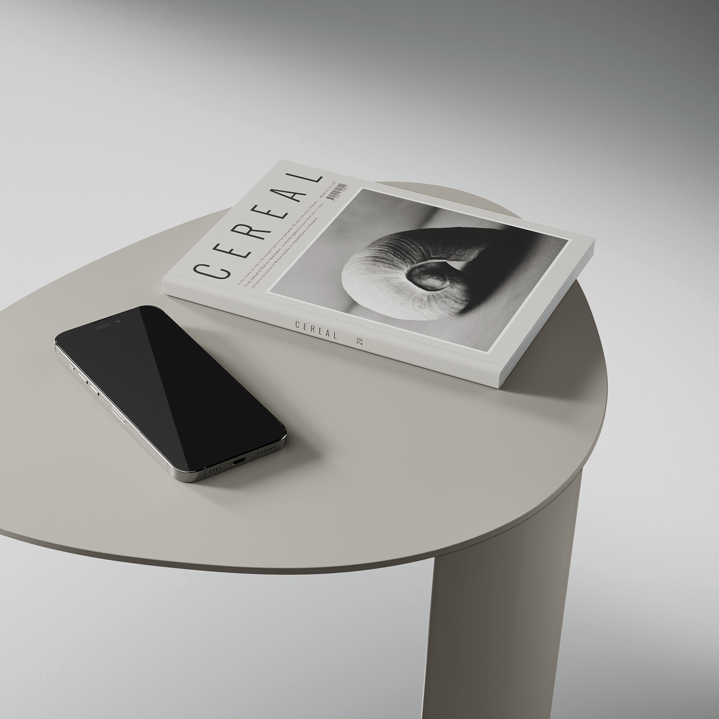 Table d'appoint en acier beige