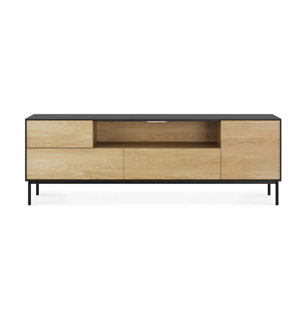 Meuble TV chêne avec rangement pour salon