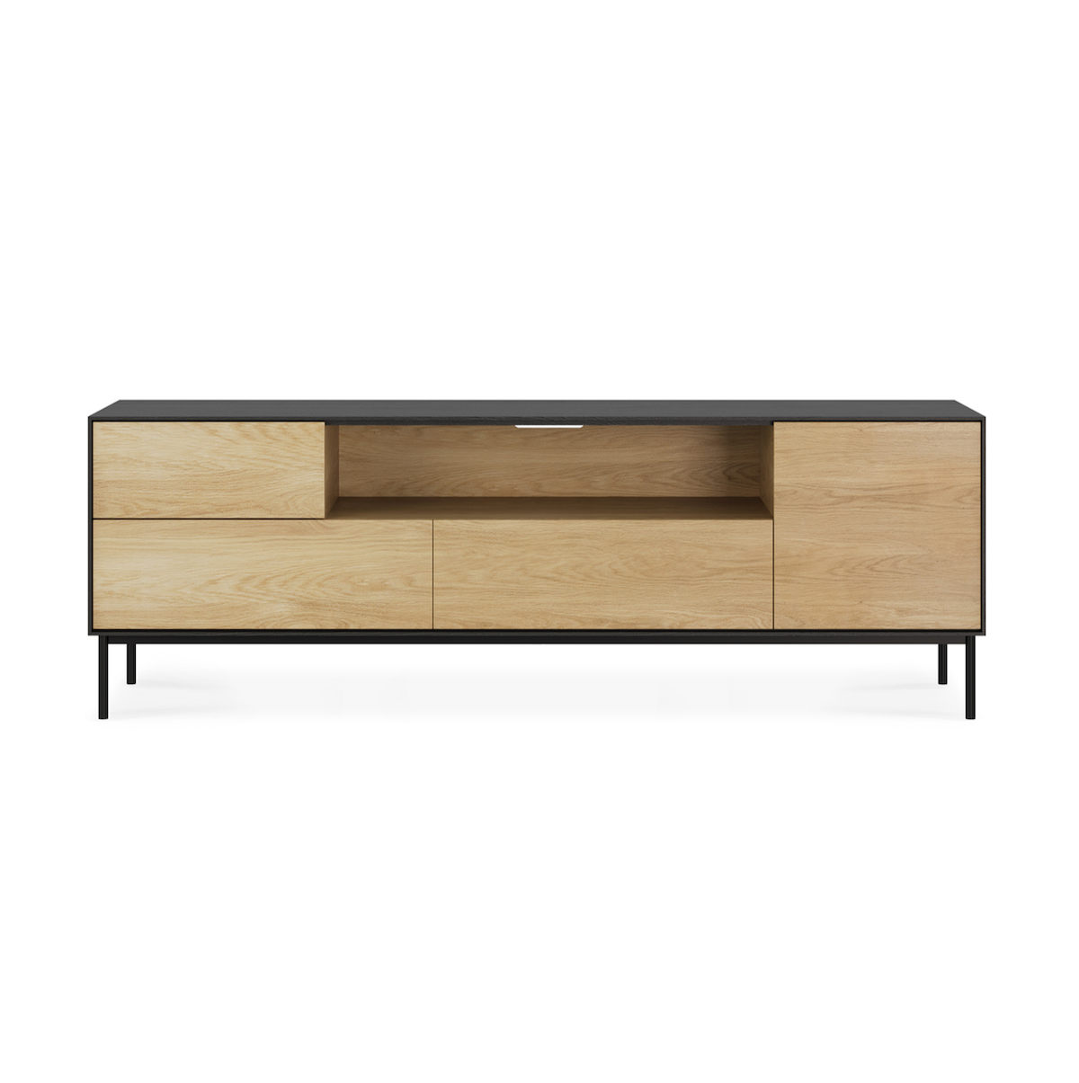 Meuble TV chêne avec rangement pour salon